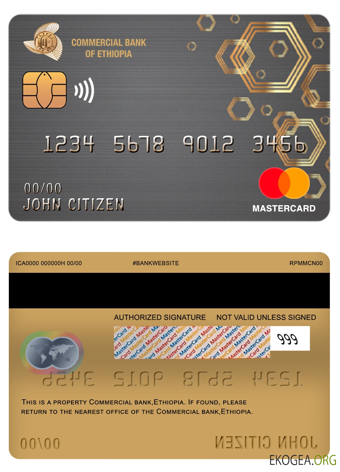 Mastercard de banque commerciale d'Éthiopie